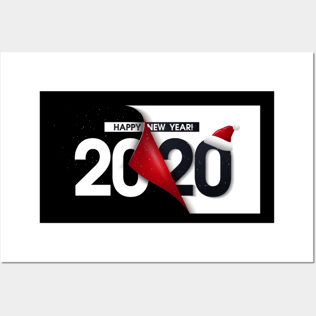 happy new year 2020 Wall Art by Rosomyat